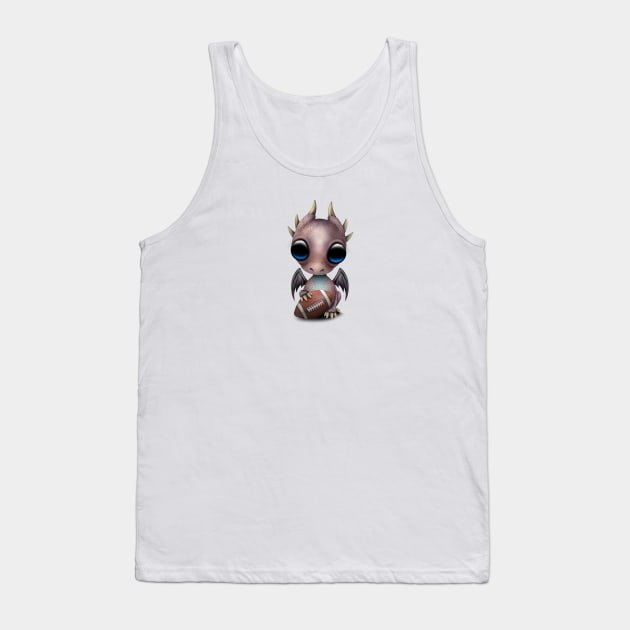 Baby Dragon Playing With Football Tank Top by jeffbartels